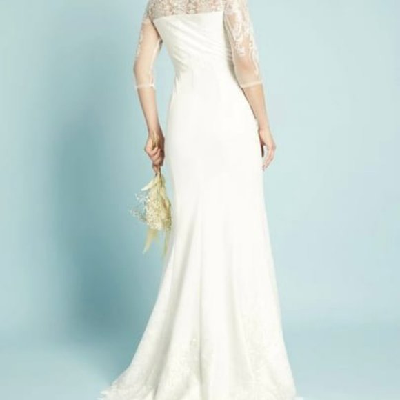 Chi Chi London Pure Elegance Embroidered Mermaid Wedding Dress - Picture 5 of 15